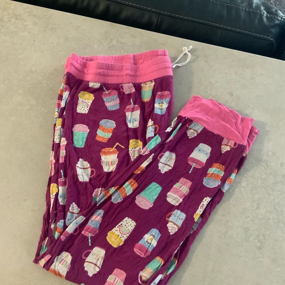 Little Sleepies Purple I Love You a Latte Pajamas